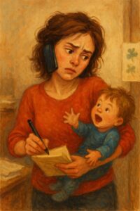 A sina da mãe moderna, crônica de Malvina Castro